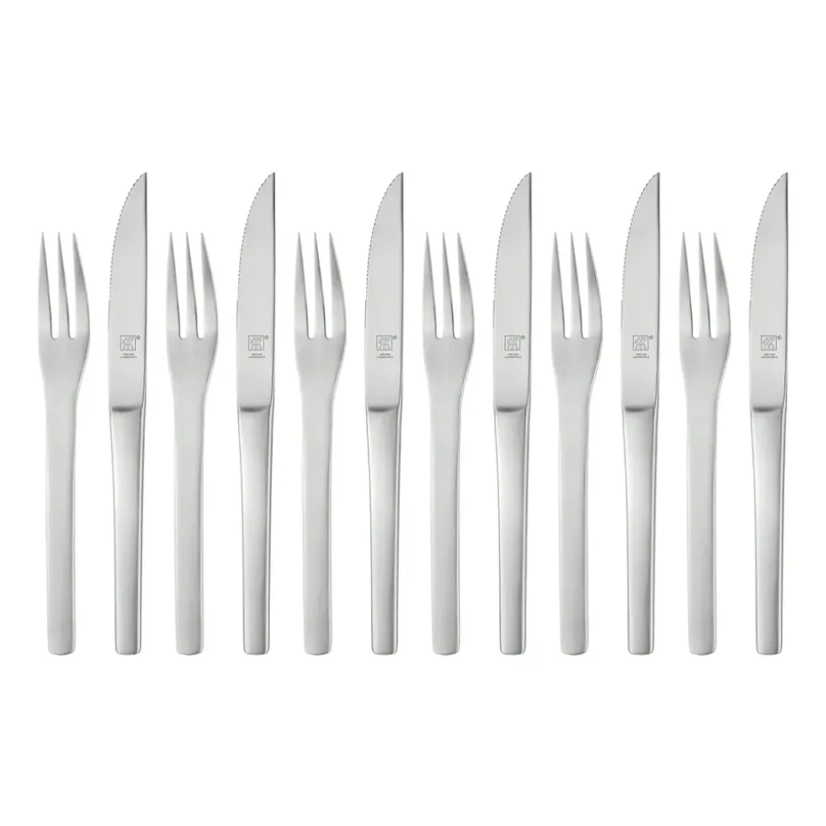 Zwilling Melbourne grillbestek 12-delig, Mat roestvrij staal